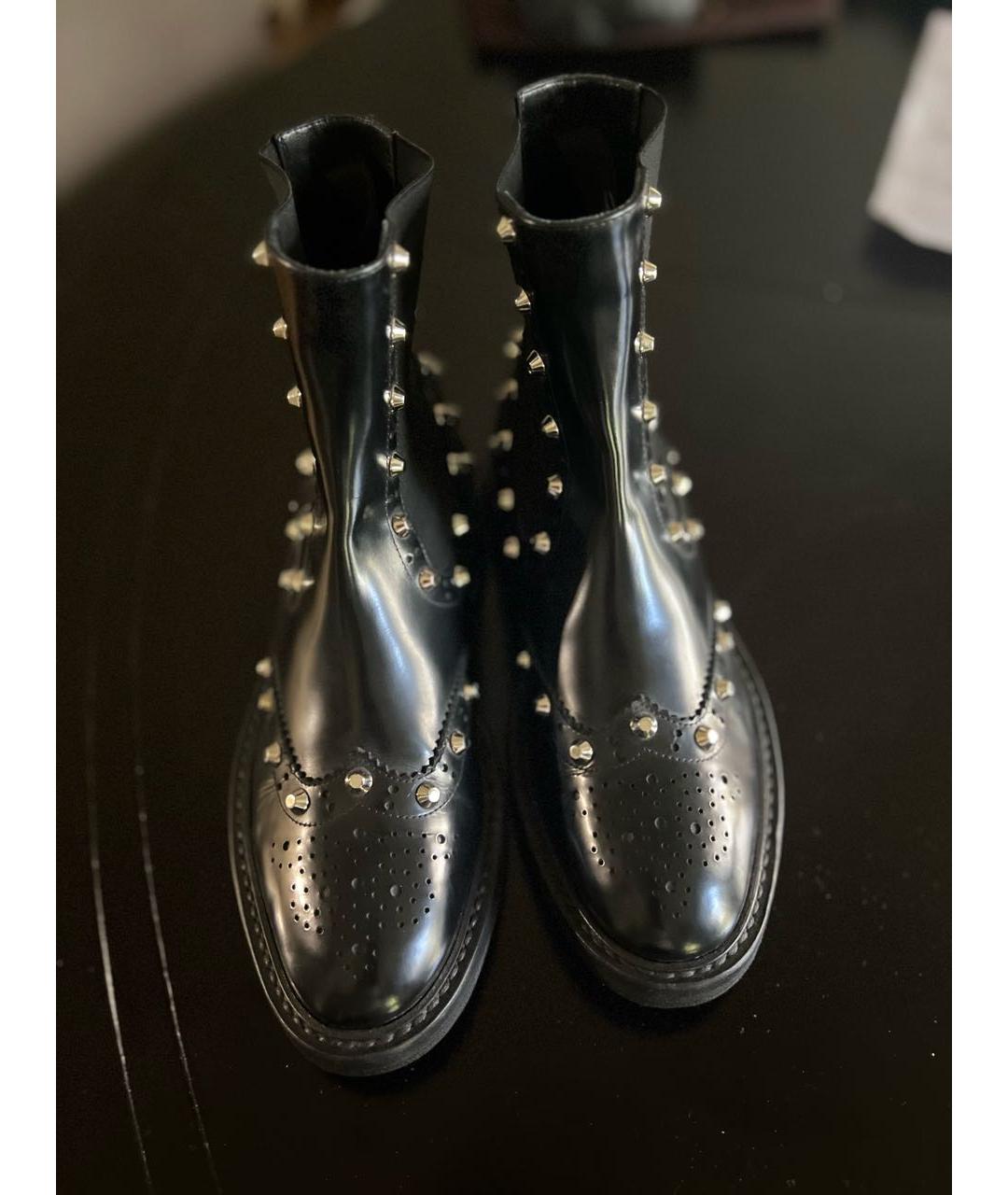 BALENCIAGA Черные кожаные ботильоны, фото 2