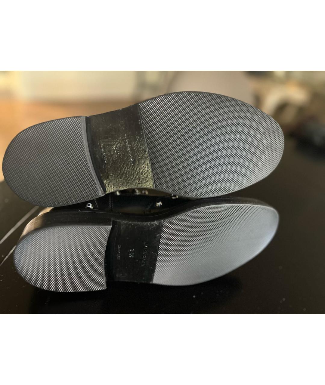 BALENCIAGA Черные кожаные ботильоны, фото 4