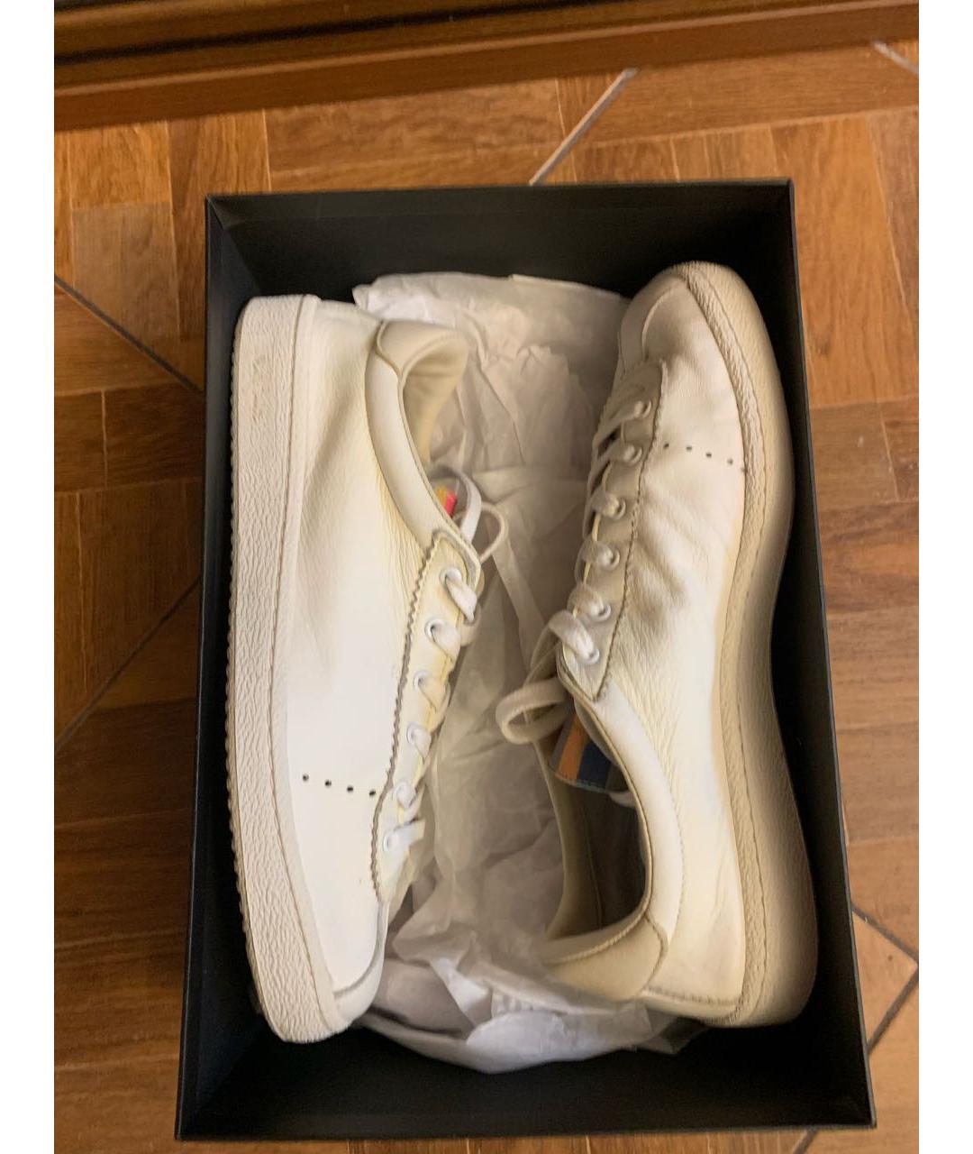 PAUL SMITH Белые кожаные кеды, фото 8