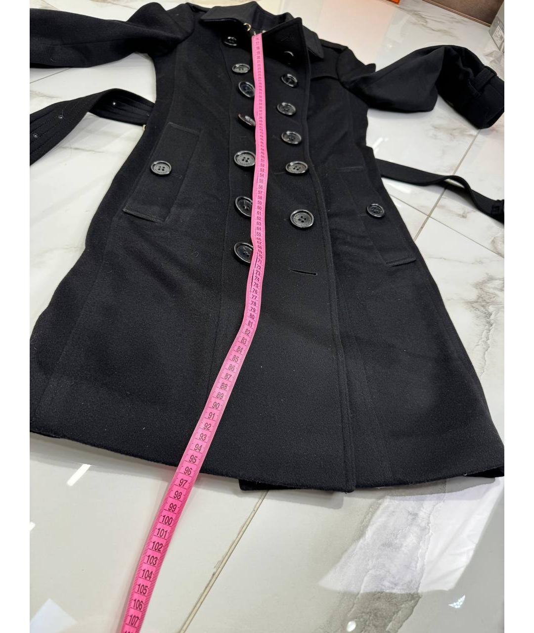 BURBERRY Черное кашемировое пальто, фото 4