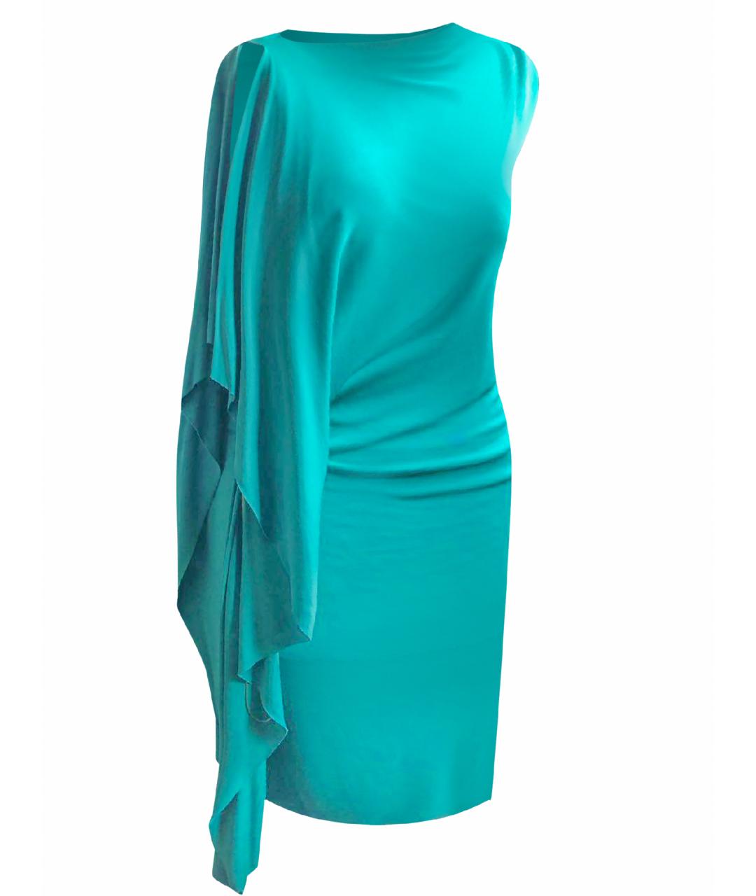 PLEIN SUD Зеленые вискозное коктейльное платье, фото 1