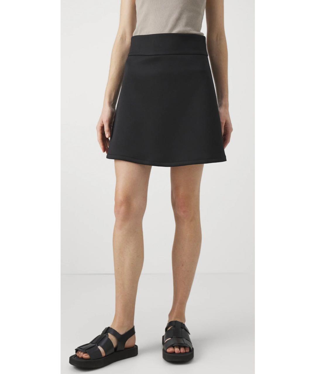 MAX MARA Черная полиэстеровая юбка мини, фото 6