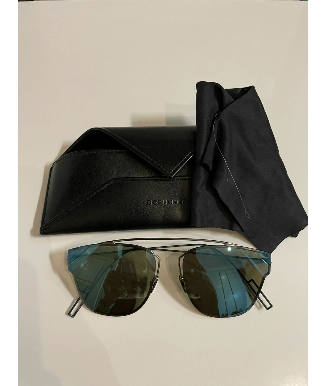 DIOR HOMME Черные металлические солнцезащитные очки, фото 6