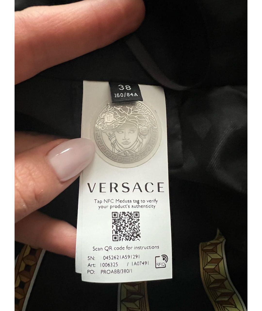 VERSACE Черное коктейльное платье, фото 5