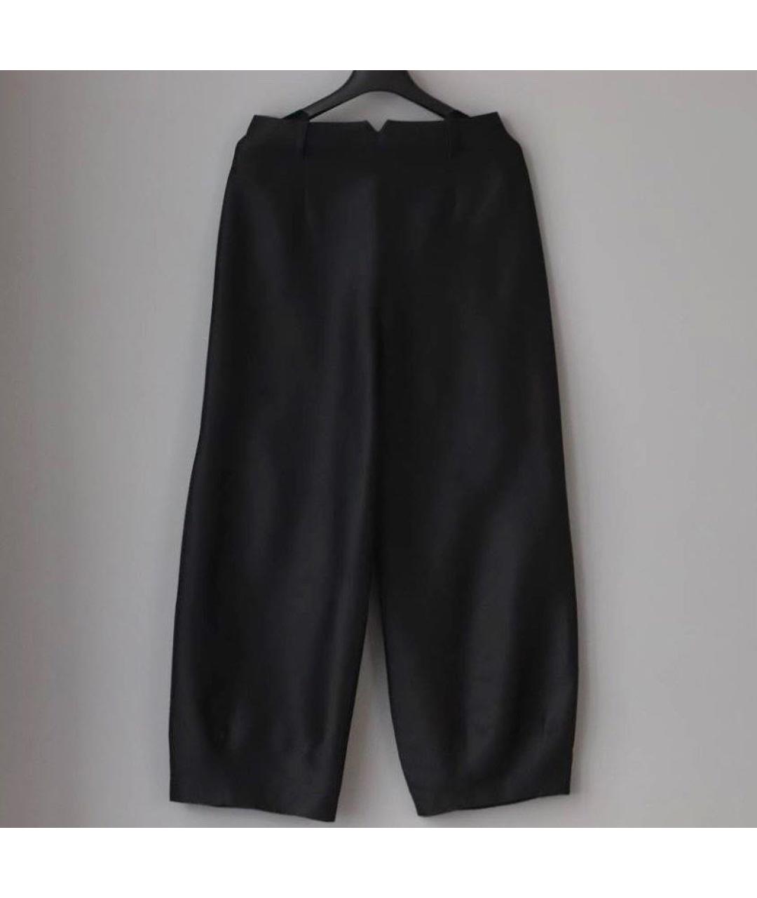 GIORGIO ARMANI Черные шелковые брюки широкие, фото 2