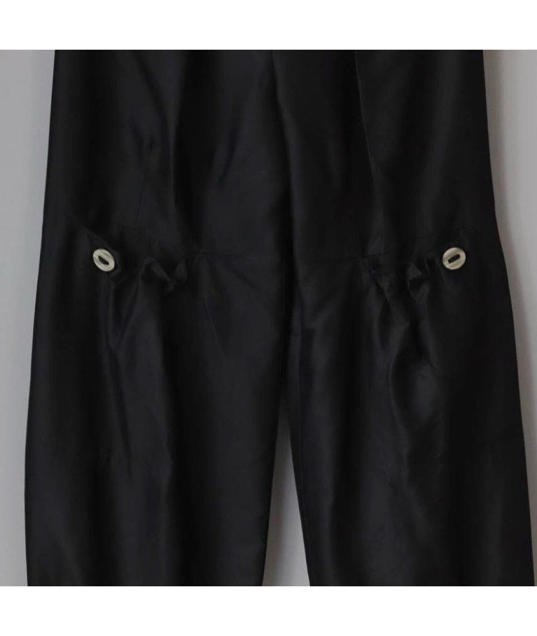 GIORGIO ARMANI Черные шелковые брюки широкие, фото 7