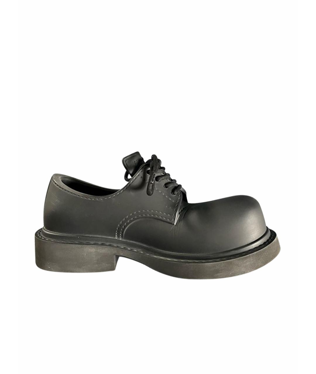 BALENCIAGA Черные резиновые низкие ботинки, фото 1
