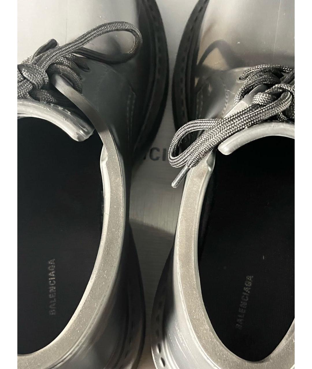 BALENCIAGA Черные резиновые низкие ботинки, фото 4