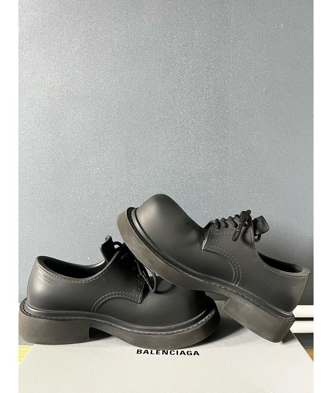 BALENCIAGA Черные резиновые низкие ботинки, фото 9