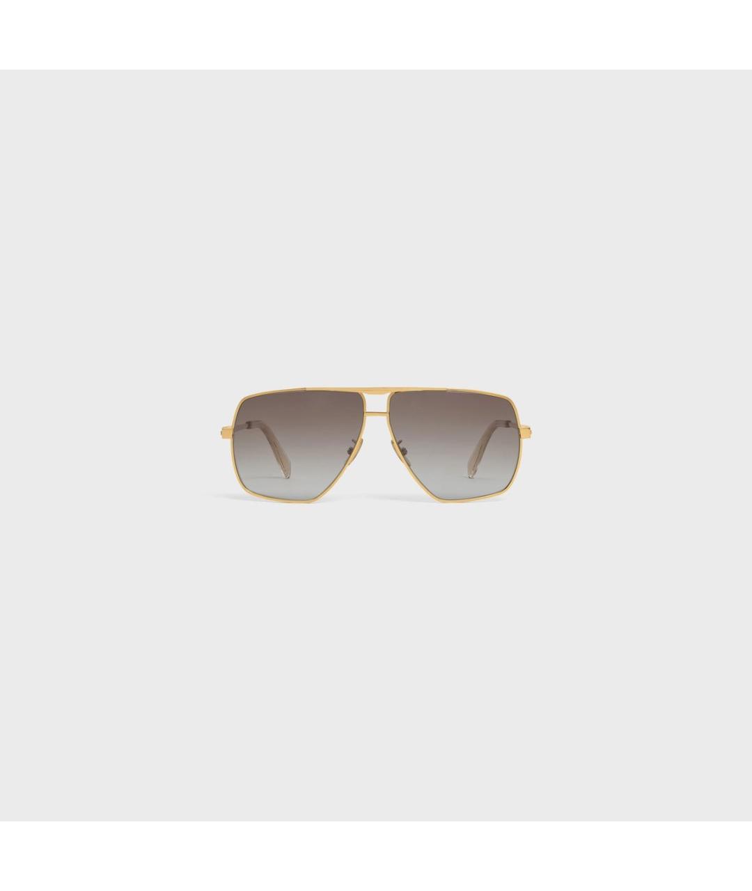 CELINE Золотые металлические солнцезащитные очки, фото 6