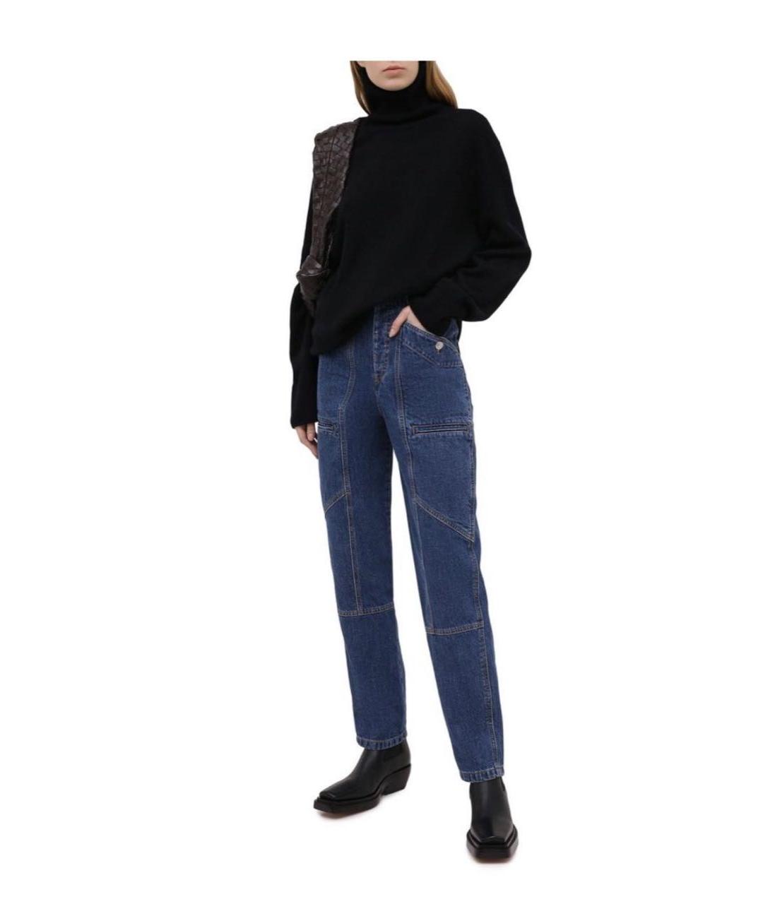 ISABEL MARANT Синие хлопковые прямые джинсы, фото 2