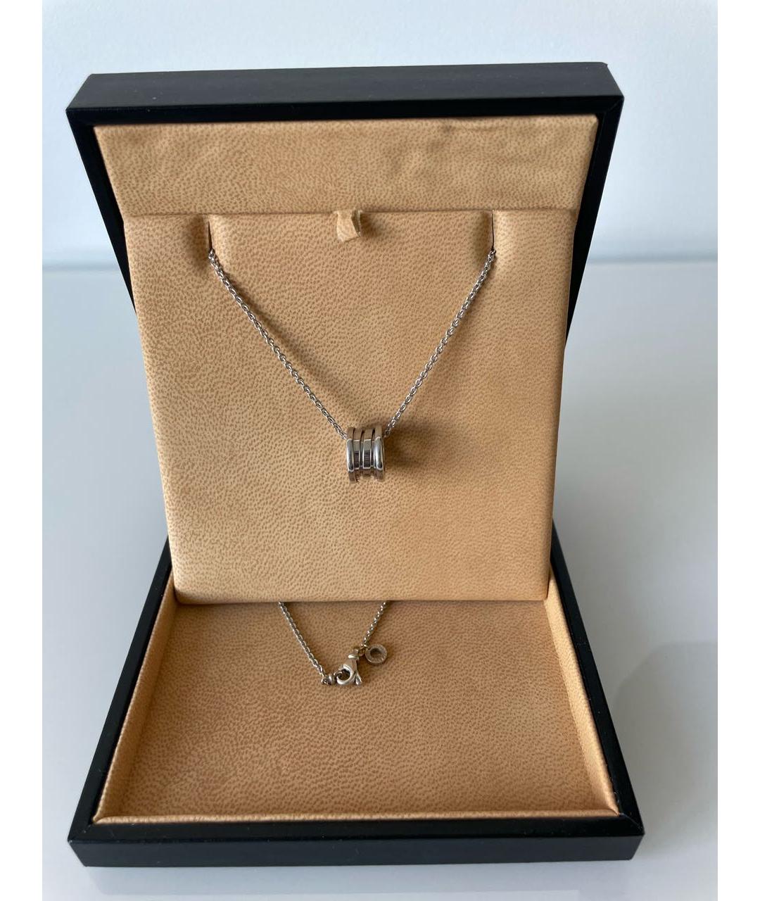 BVLGARI Белая подвеска из белого золота, фото 8