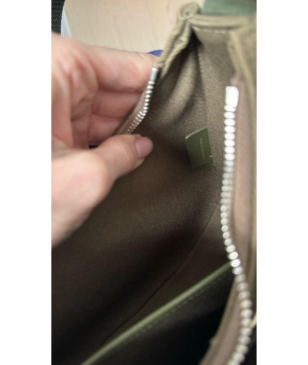 CELINE PRE-OWNED Хаки тканевая сумка с короткими ручками, фото 6