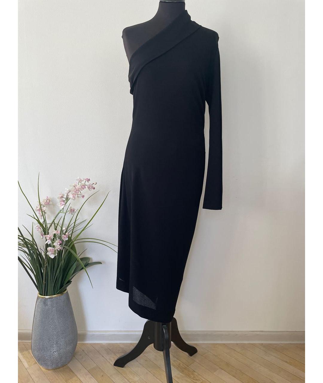 HERMES PRE-OWNED Черное вискозное коктейльное платье, фото 8