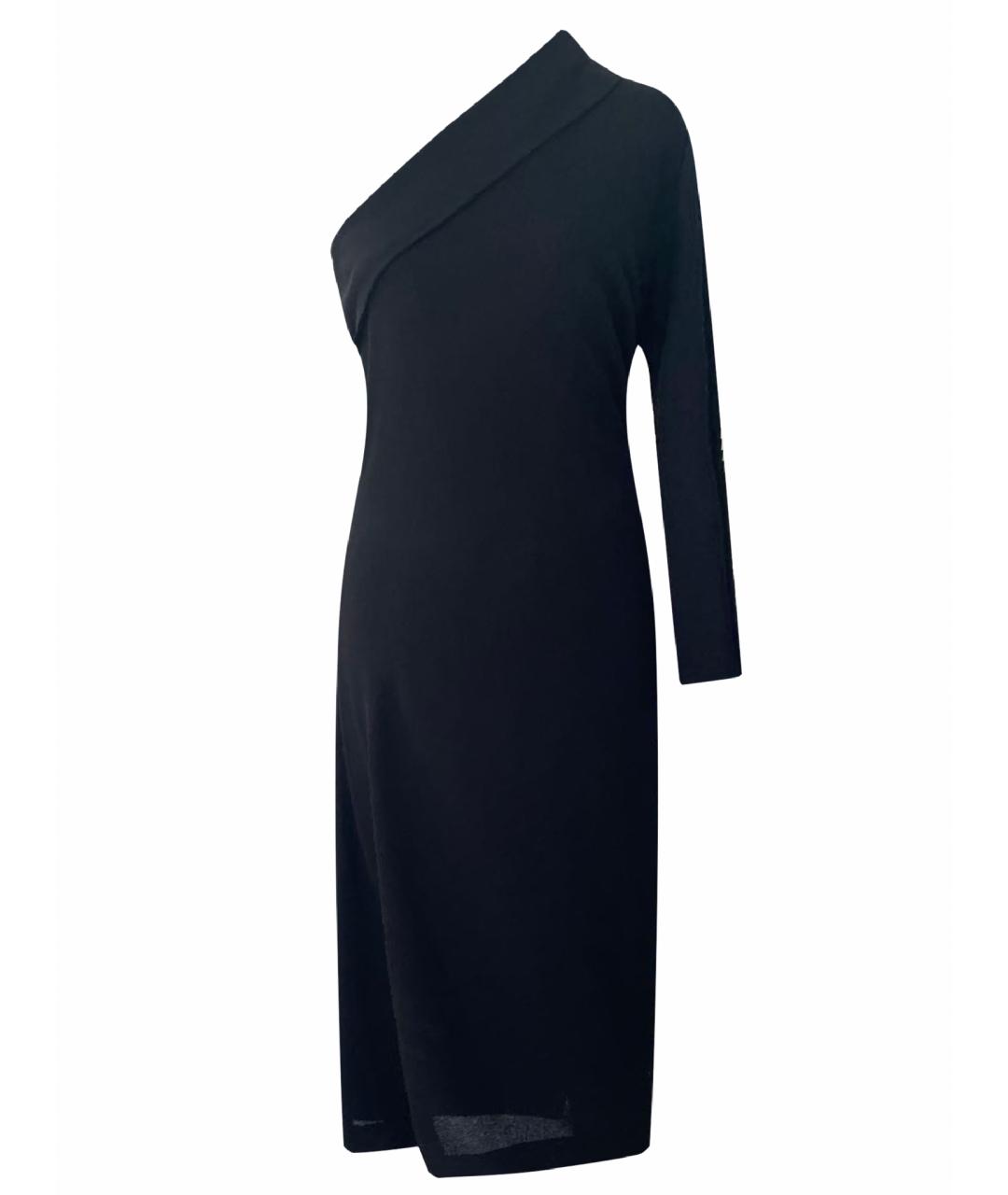 HERMES Черное вискозное коктейльное платье, фото 1