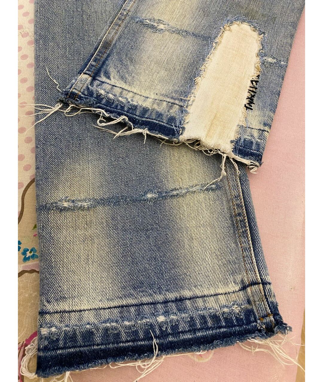PRADA Голубые хлопковые прямые джинсы, фото 7
