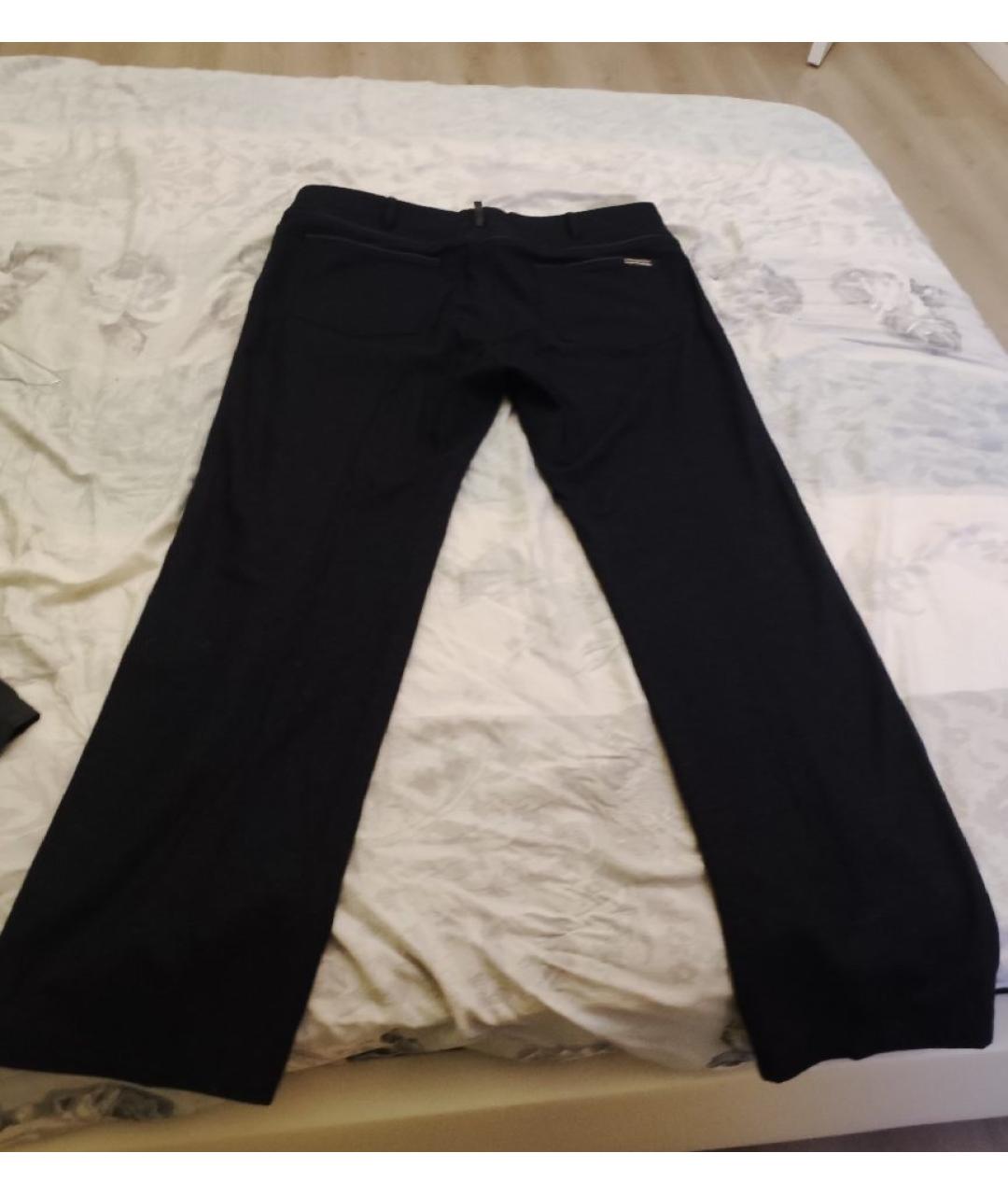 STEFANO RICCI Черные шерстяные классические брюки, фото 2