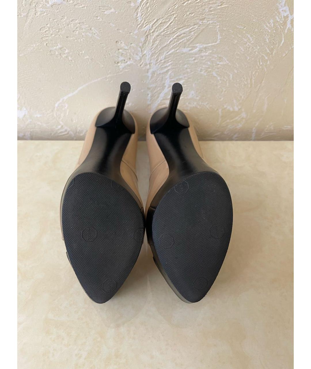 CASADEI Бежевые туфли из лакированной кожи, фото 6