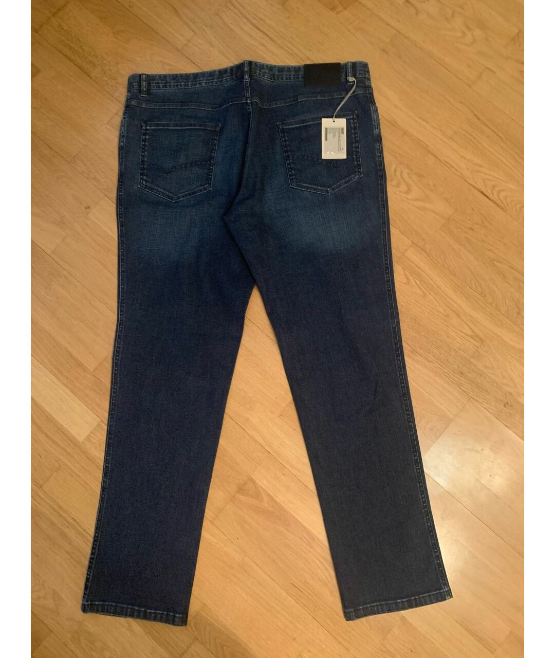 BRIONI Синие хлопковые прямые джинсы, фото 8