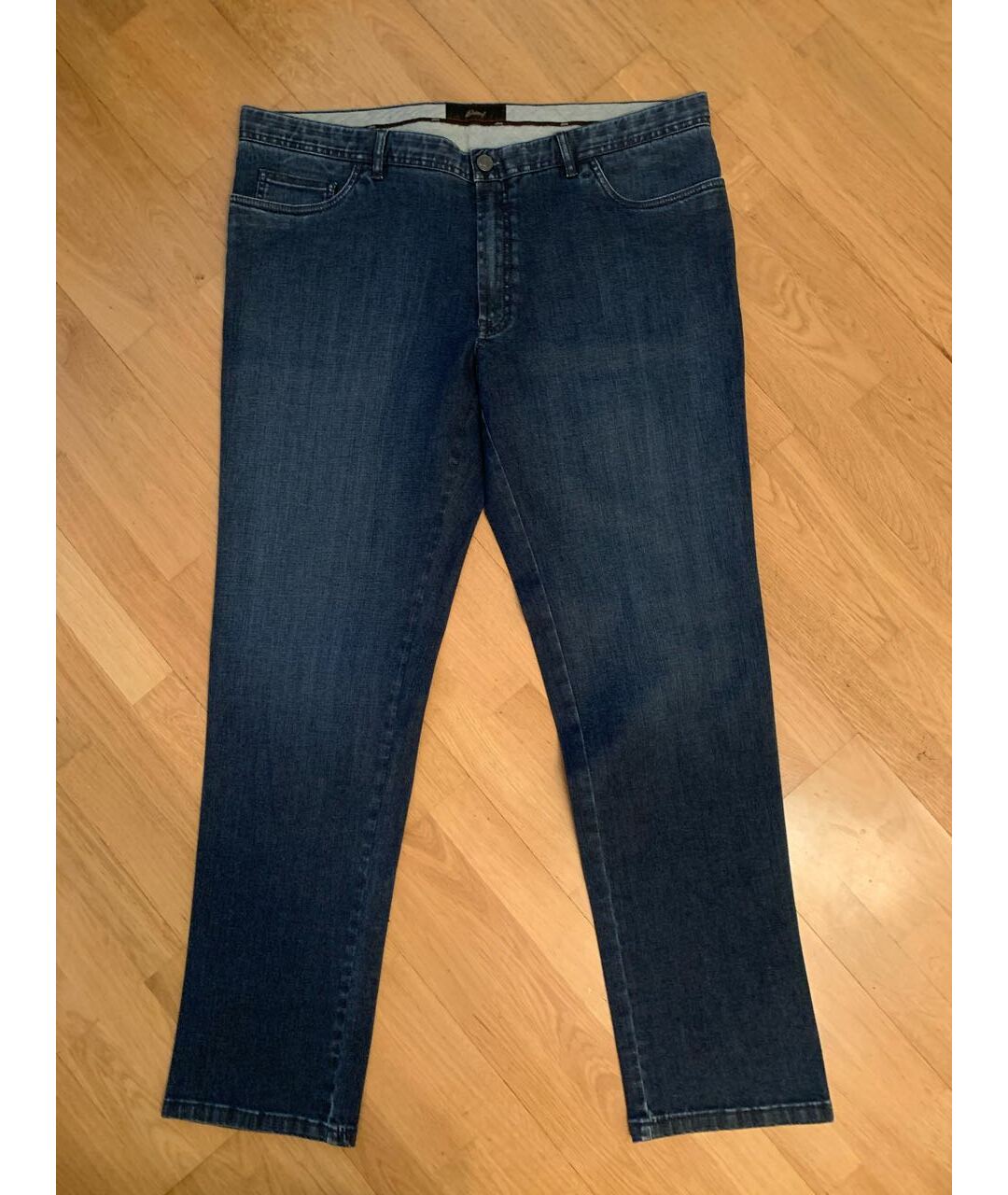 BRIONI Синие хлопковые прямые джинсы, фото 9