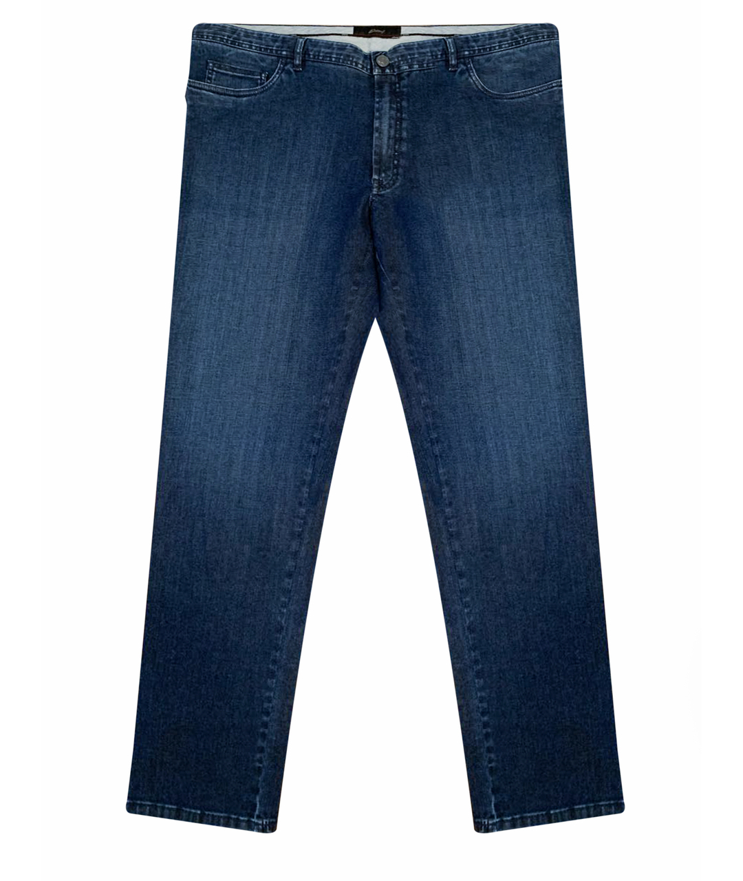 BRIONI Синие хлопковые прямые джинсы, фото 1