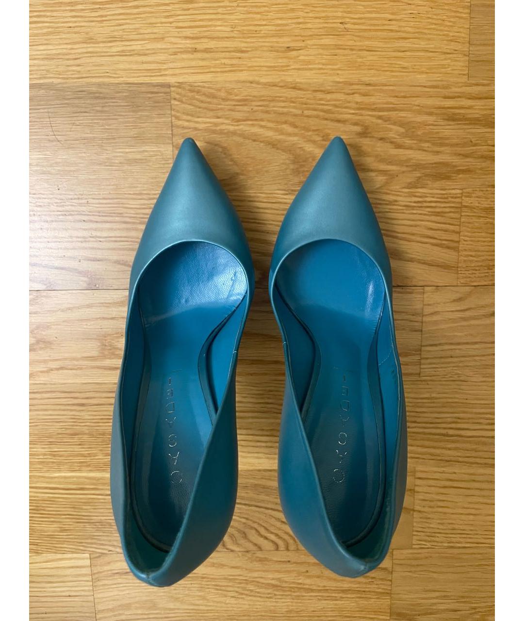 CASADEI Бирюзовые кожаные туфли, фото 3