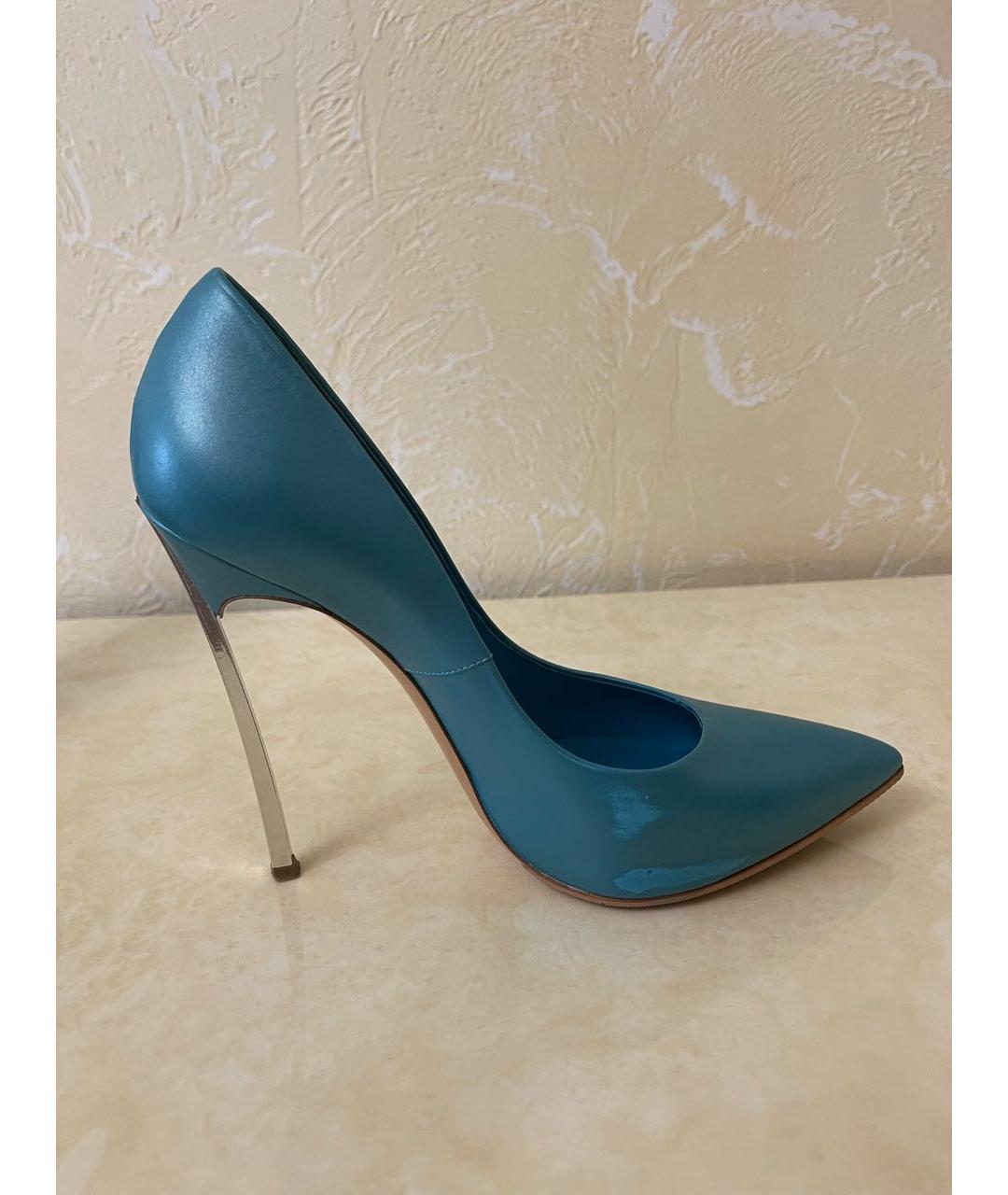CASADEI Бирюзовые кожаные туфли, фото 7