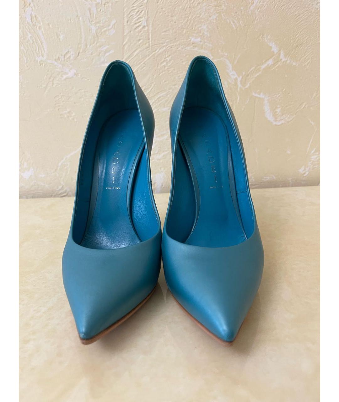 CASADEI Бирюзовые кожаные туфли, фото 2