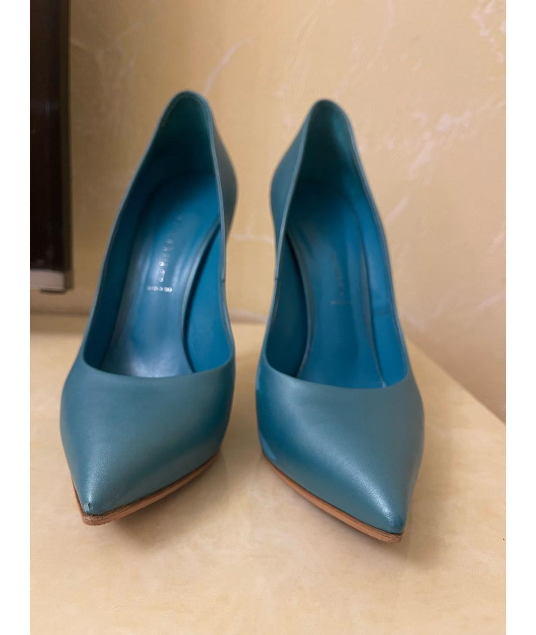 CASADEI Бирюзовые кожаные туфли, фото 8