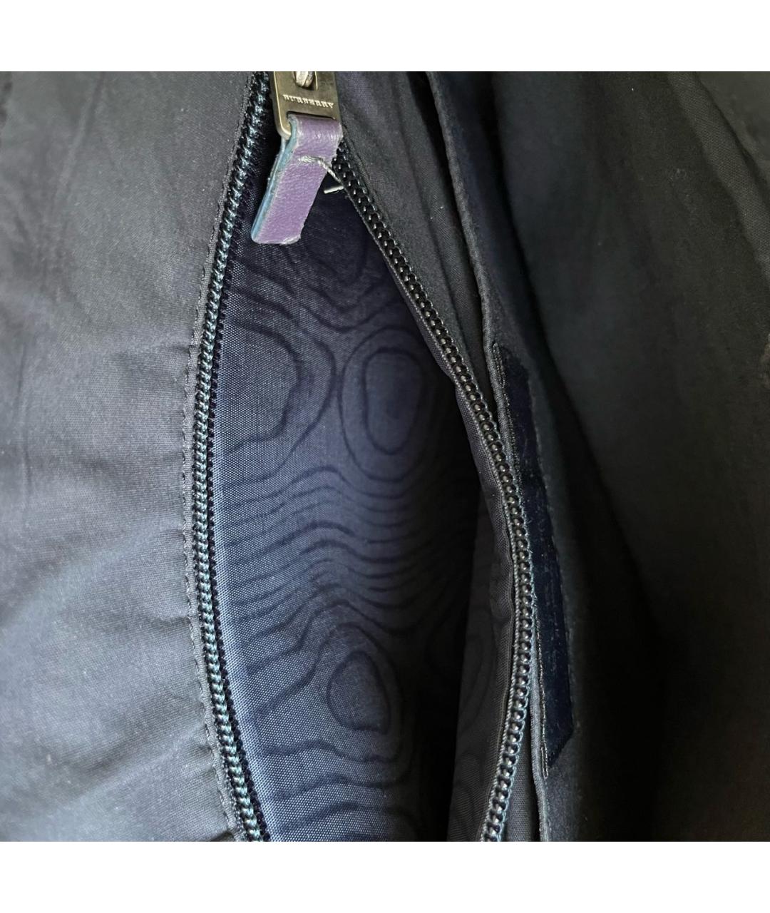 BURBERRY Фиолетовая хлопковая сумка через плечо, фото 5