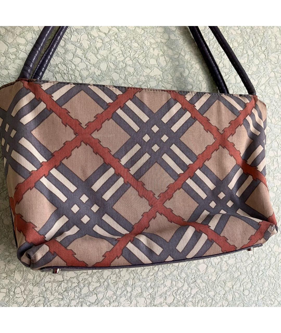 BURBERRY Фиолетовая хлопковая сумка через плечо, фото 2