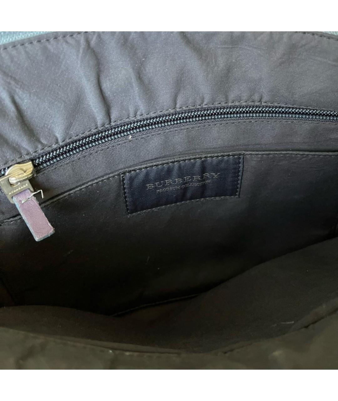 BURBERRY Фиолетовая хлопковая сумка через плечо, фото 7