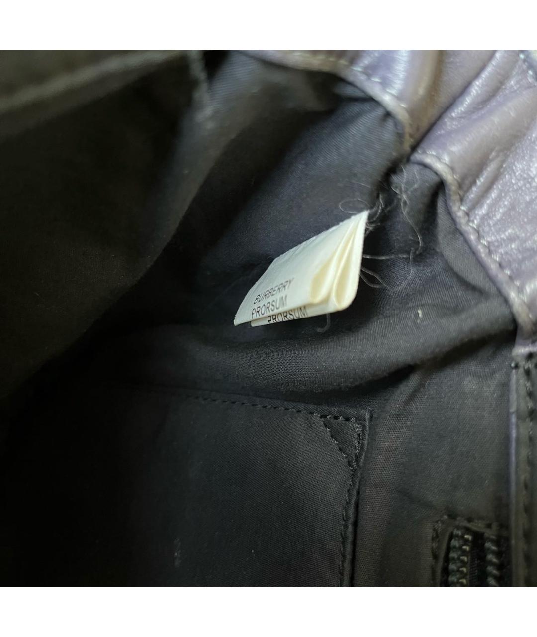 BURBERRY Фиолетовая хлопковая сумка через плечо, фото 6