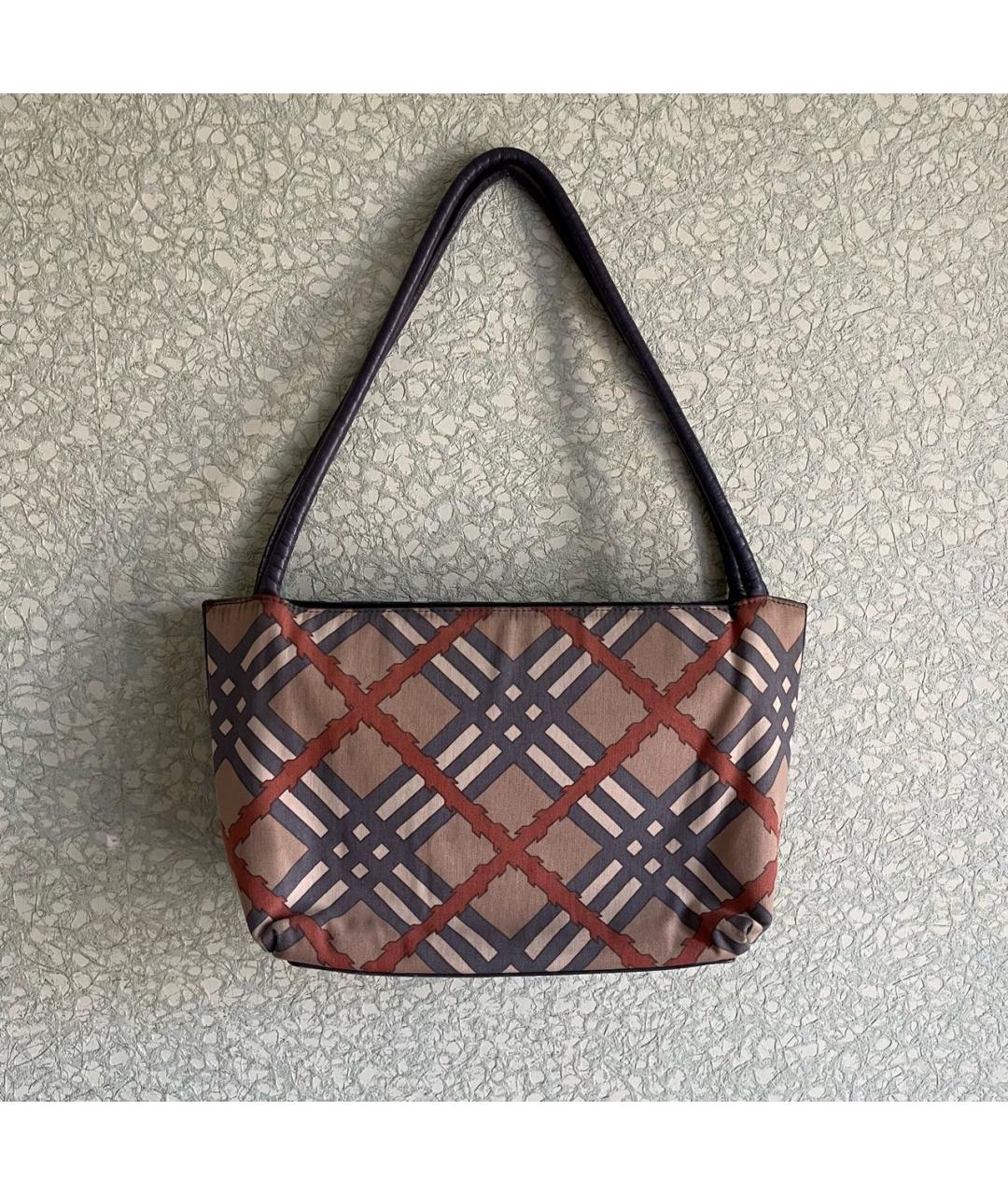 BURBERRY Фиолетовая хлопковая сумка через плечо, фото 8