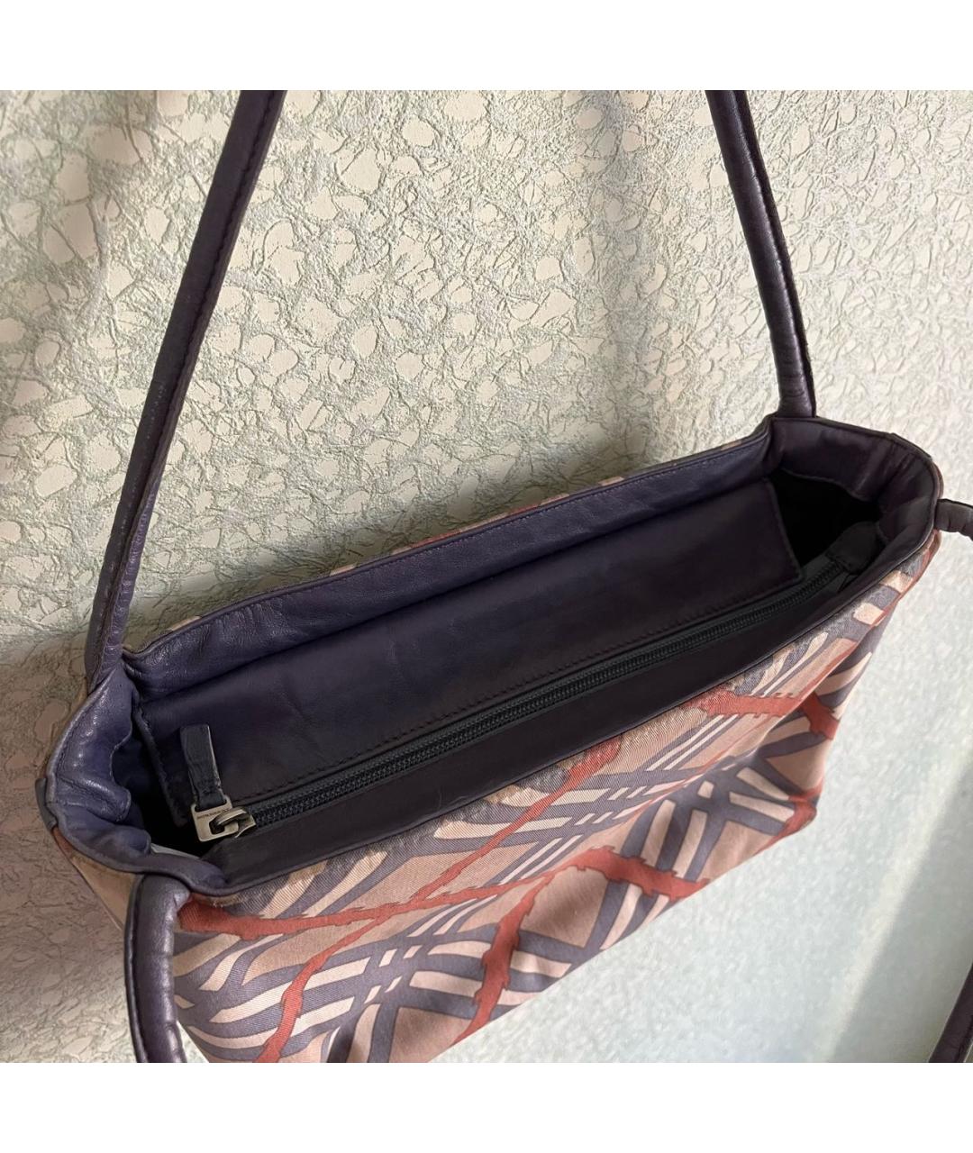 BURBERRY Фиолетовая хлопковая сумка через плечо, фото 4