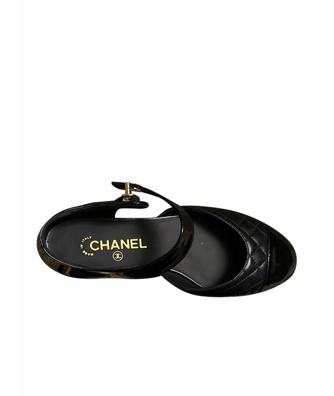 CHANEL Черные кожаные балетки, фото 1