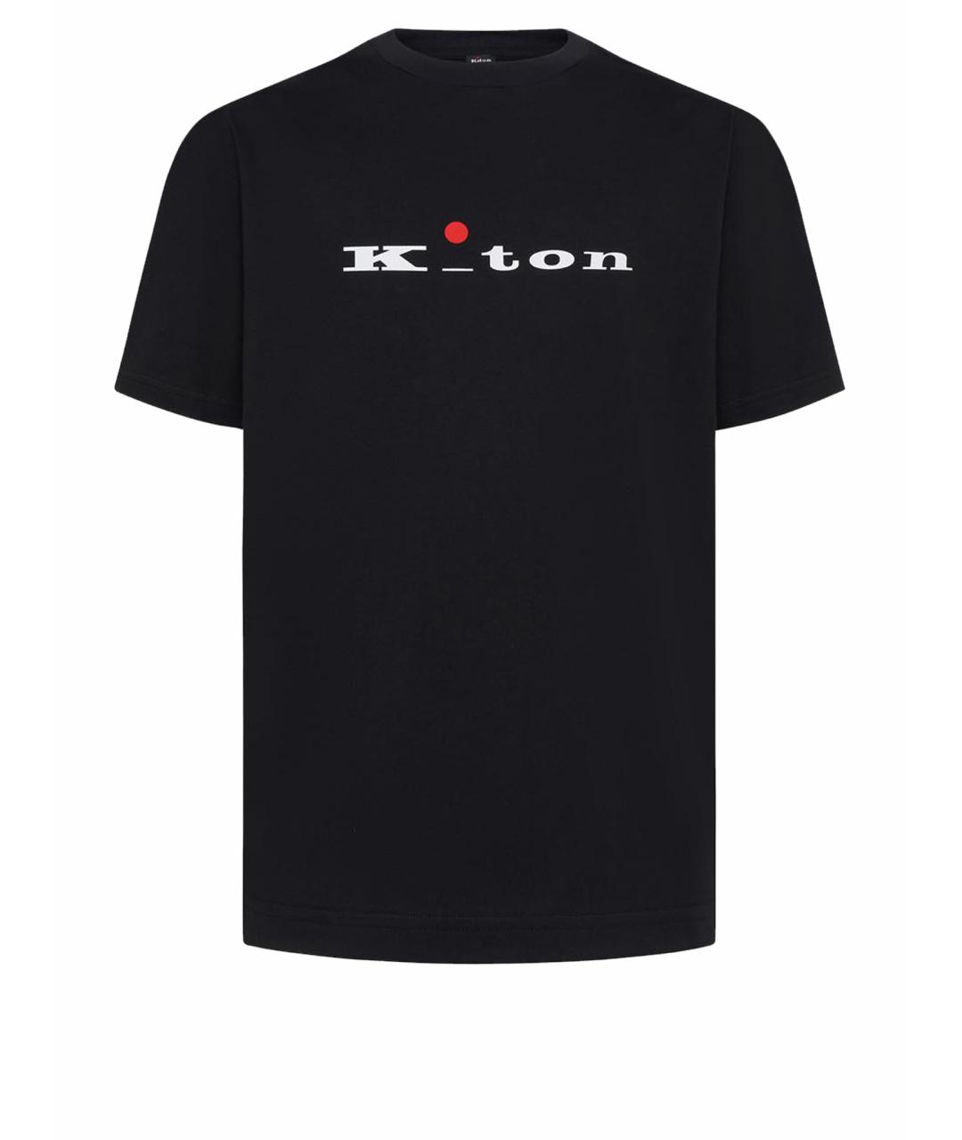 KITON Черная хлопковая футболка, фото 1