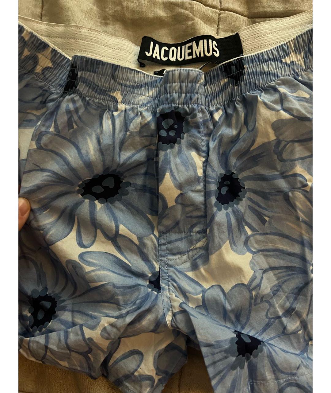 JACQUEMUS Голубые хлопковые шорты, фото 2