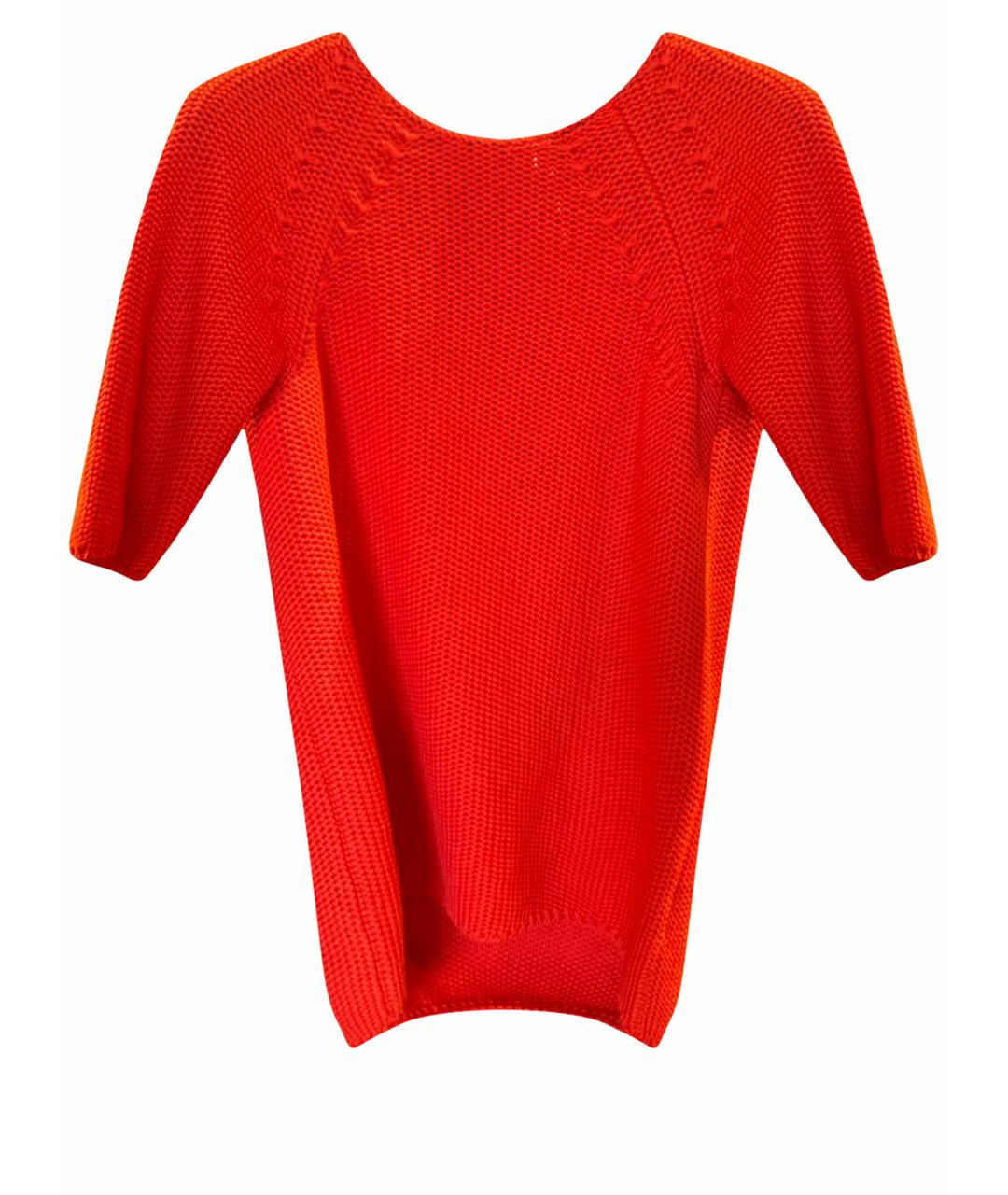 HERMES PRE-OWNED Оранжевый хлопковый джемпер / свитер, фото 1