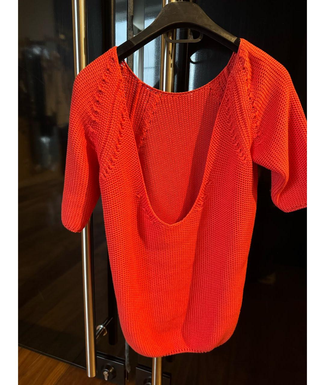 HERMES PRE-OWNED Оранжевый хлопковый джемпер / свитер, фото 2