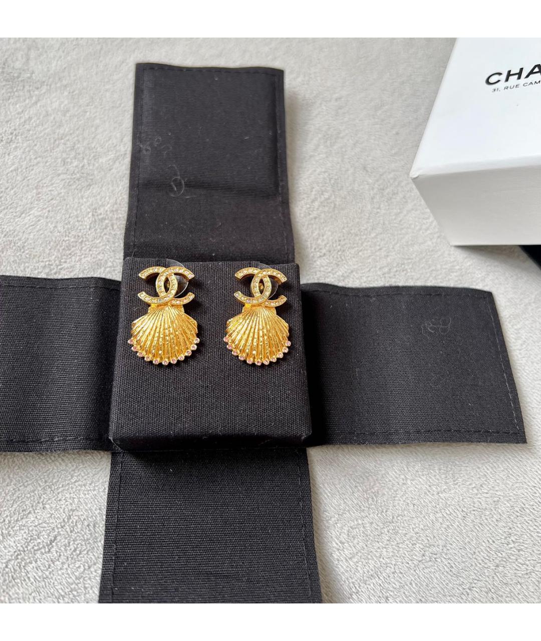 CHANEL Желтые серьги, фото 5