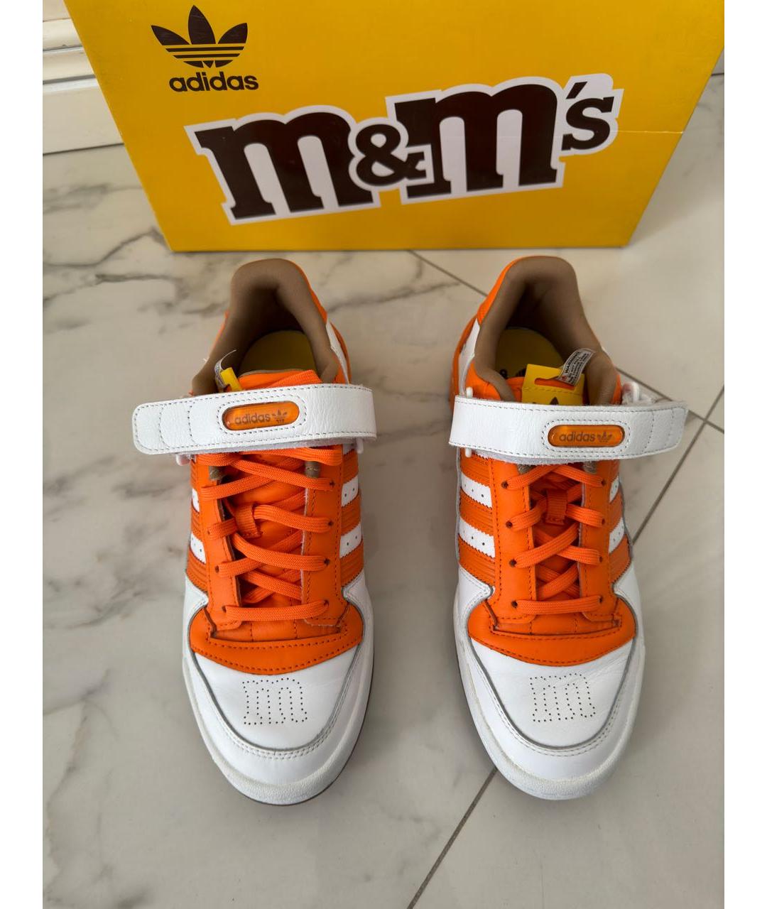 ADIDAS Оранжевое кожаные кроссовки, фото 2