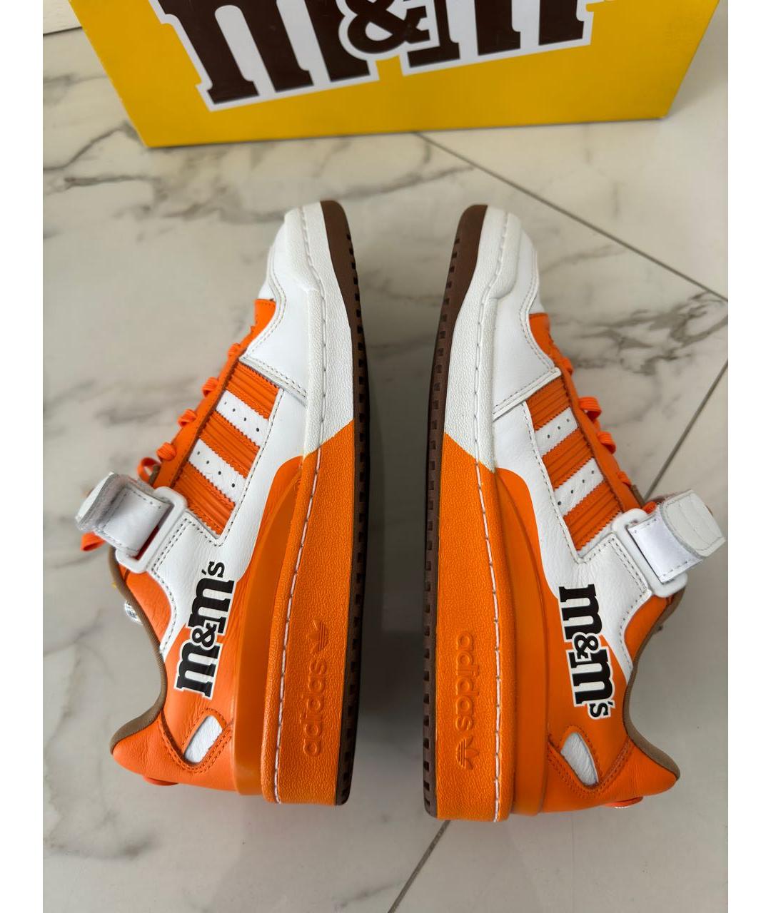ADIDAS Оранжевое кожаные кроссовки, фото 5