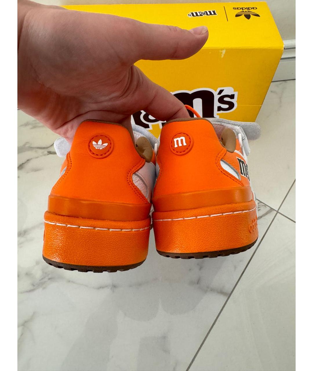 ADIDAS Оранжевое кожаные кроссовки, фото 3