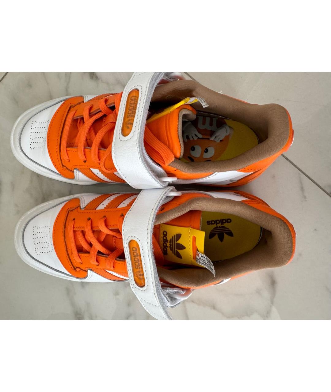 ADIDAS Оранжевое кожаные кроссовки, фото 8
