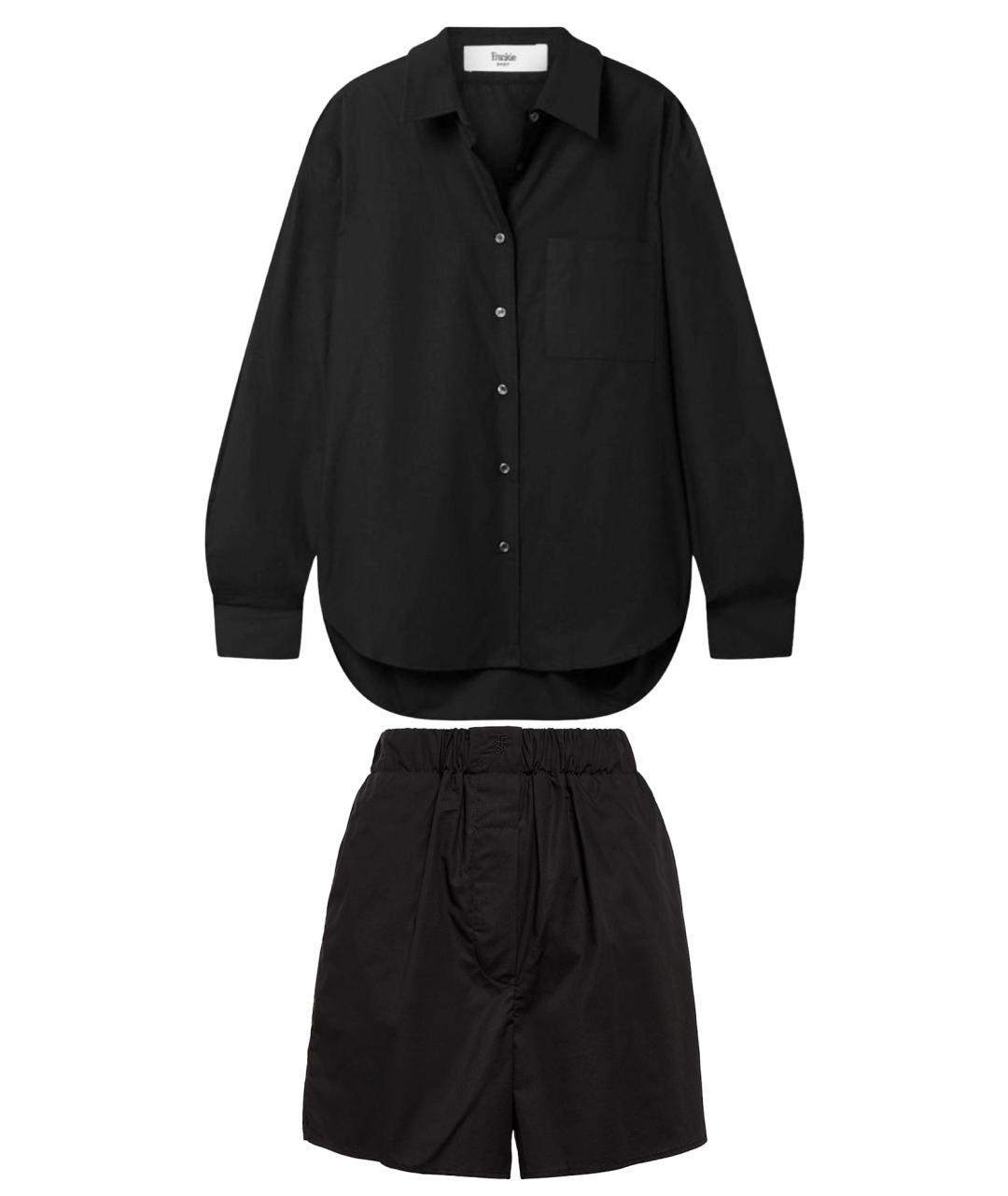 THE FRANKIE SHOP Черный хлопковый костюм с брюками, фото 1