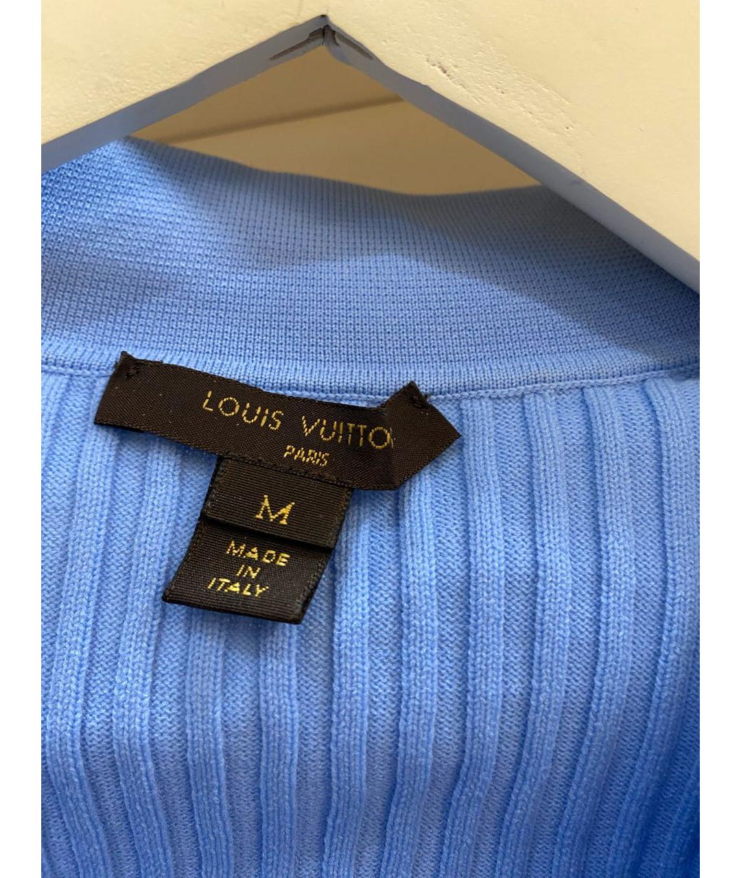 LOUIS VUITTON PRE-OWNED Голубая полиэстеровая футболка, фото 2