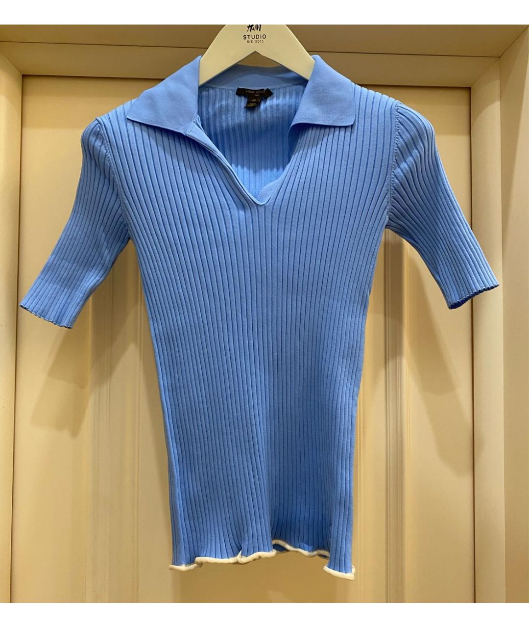 LOUIS VUITTON PRE-OWNED Голубая полиэстеровая футболка, фото 7