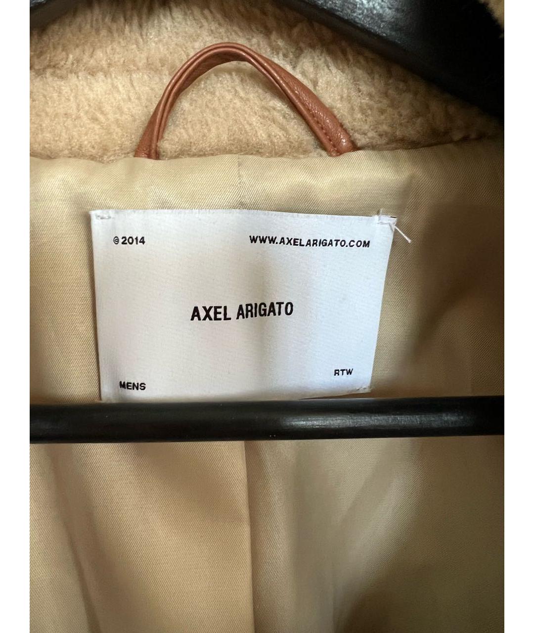 AXEL ARIGATO Бежевая полиэстеровая дубленка, фото 3