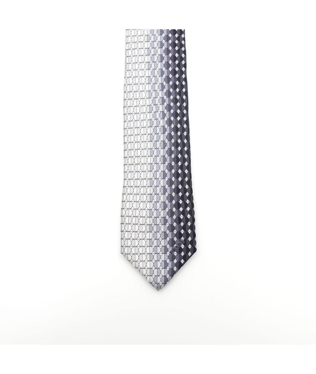 PRADA Серый шелковый галстук, фото 7